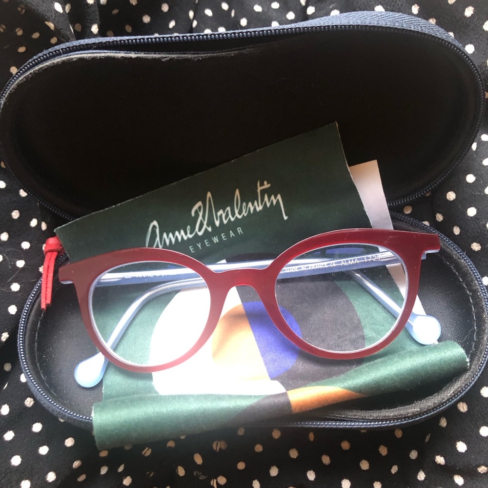 Anne et Valentin Alma Red Eyeglasses Glasses Frames